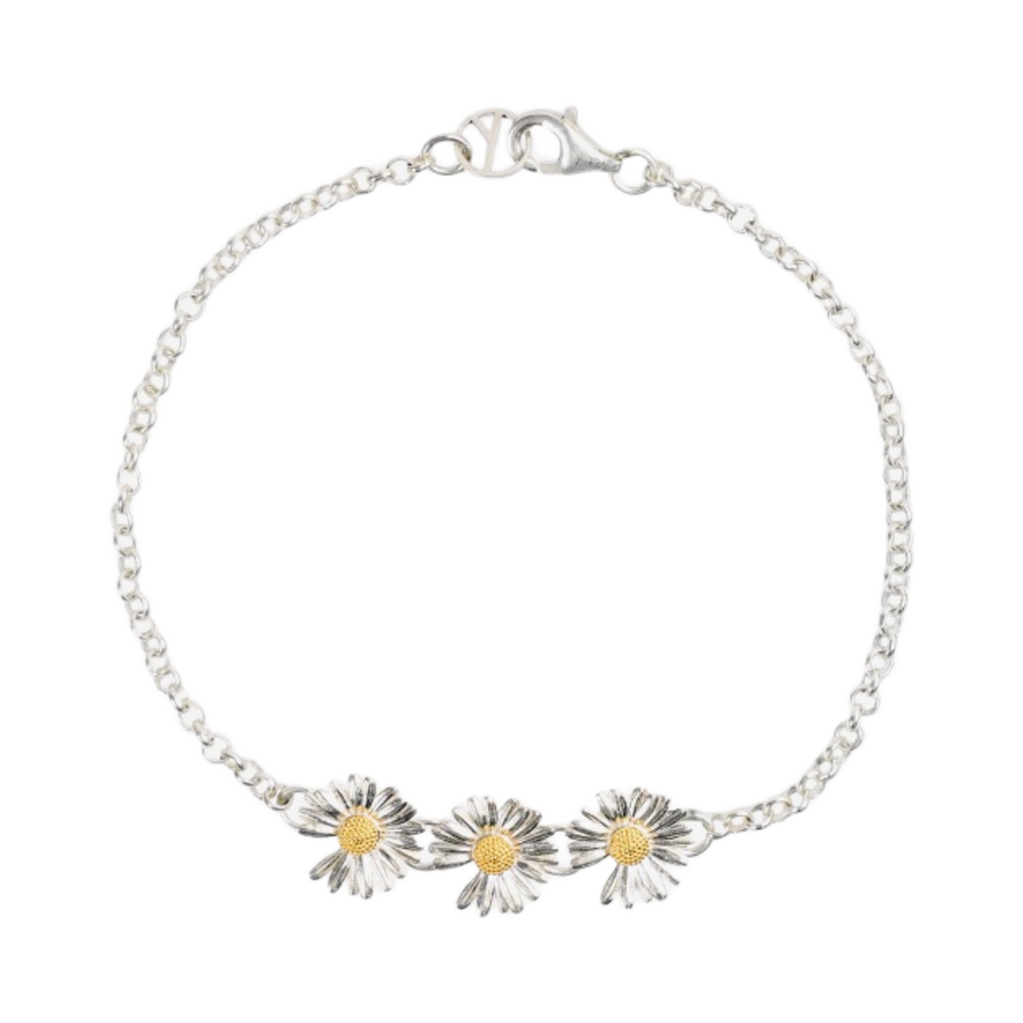 PMOAC007SV Peaceminusone Daisy Bracelet #1 Silver