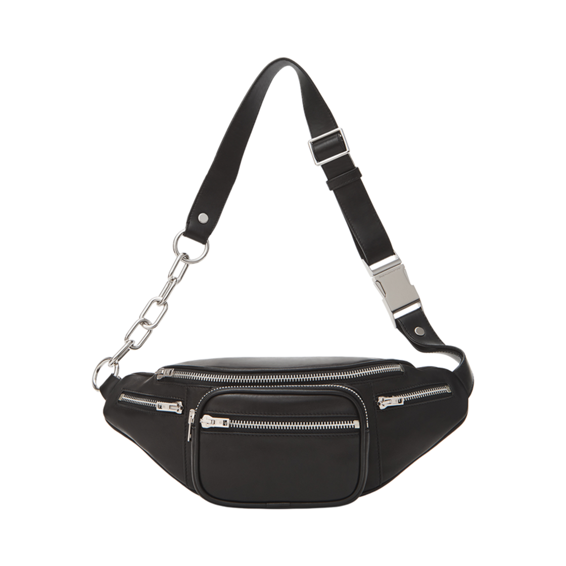 알렉산더 왕 아티카 나파 레더 패니 팩 블랙(Alexander Wang Attica Nappa Leather Fanny Pack Black)