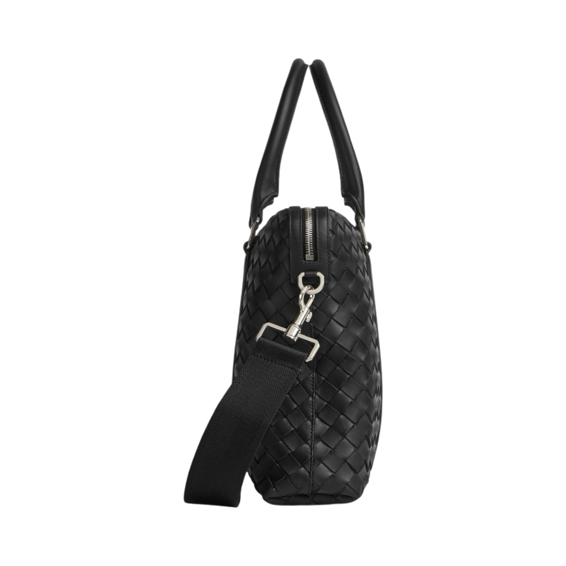 690702V0E528803 Bottega Veneta Leather Classic Intrecciato Briefcase Black - #2