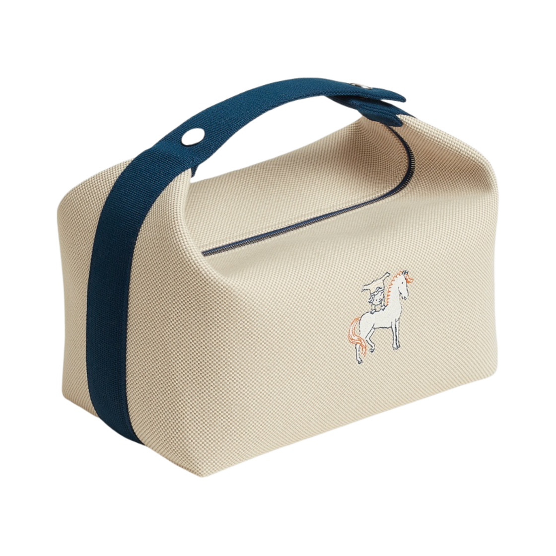 에르메스 라지 브리드 어 브랙 카브리올 케이스 캔버스 & 그리 뻬를르(Hermes Large Bride-A-Brac Cabriole Case Canvas & Gris Perle)