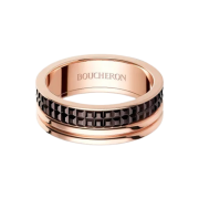 Boucheron Quatre Classique Wedding Band Large Model 18K Pink Gold Yellow Gold Brown PVD