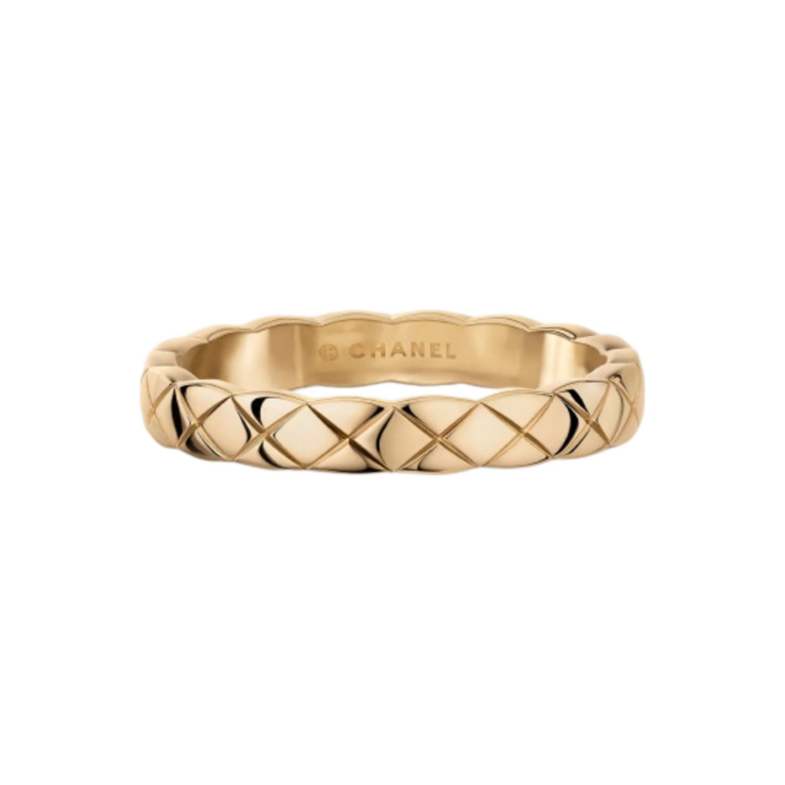 샤넬 코코 크러쉬 링 퀼티드 모티프 미니 & 18K 베이지 골드(Chanel Coco Crush Ring Quilted Motif Mini & 18K Beige Gold)