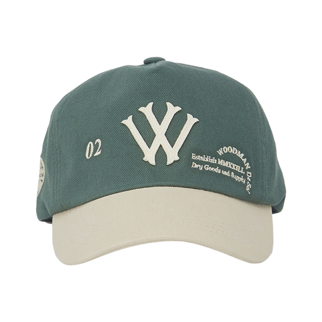 24FWCP03GR_ Woodman Signiture W Twotone Ballcap Green