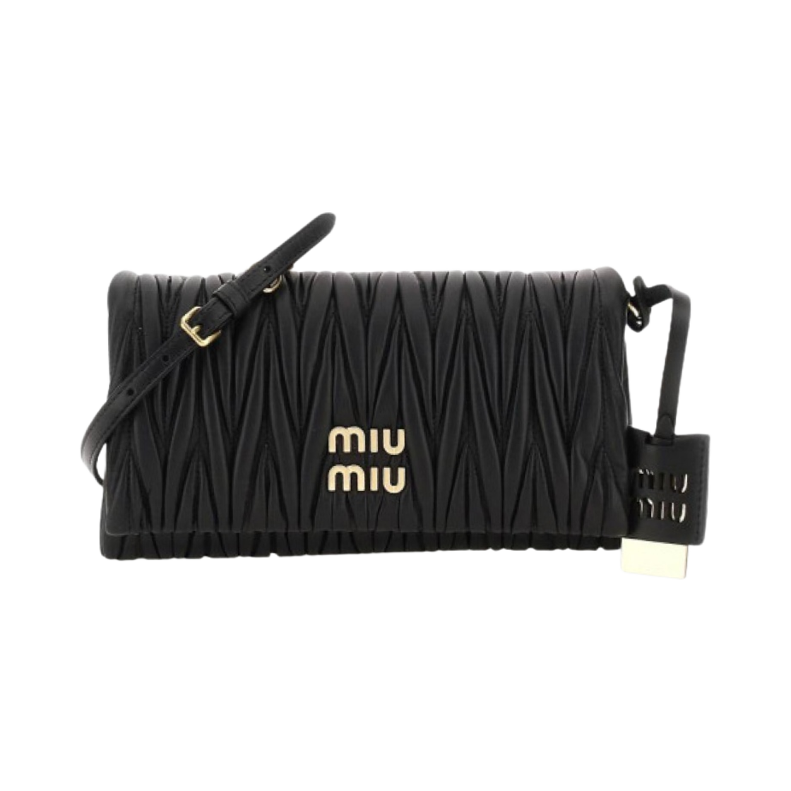 미우 미우 마테라쎄 나파 가죽 숄더백 블랙(Miu Miu Matelasse Nappa Leather Shoulder Bag Black) - 1