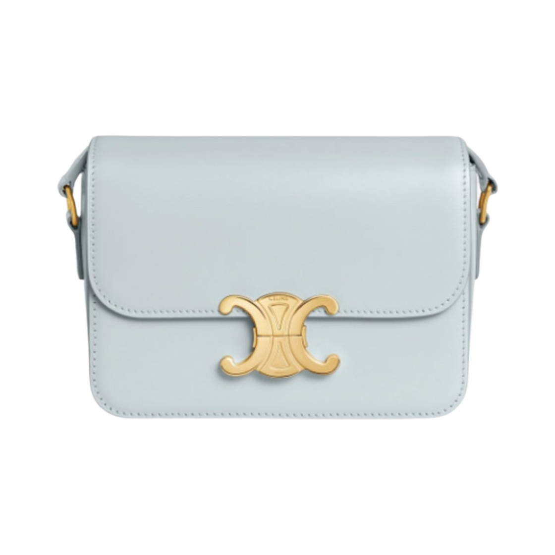 셀린느 틴 트리옹프 백 샤이니 카프스킨 펄 블루(Celine Teen Triomphe Bag in Shiny Calfskin Pearl Blue) - 1