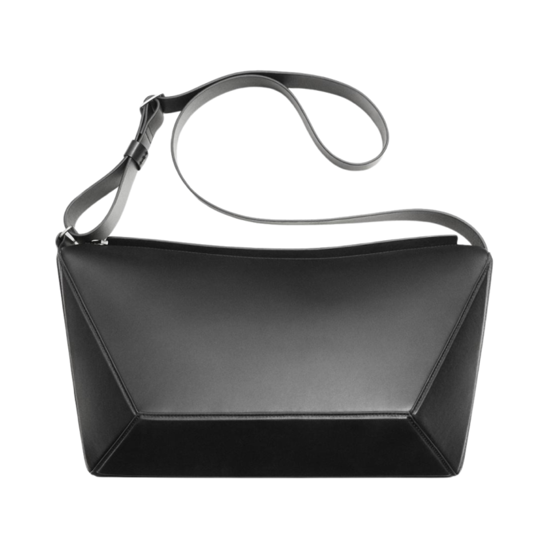자라 레더 크로스바디 백 L 블랙(Zara Leather Crossbody Bag L Black)