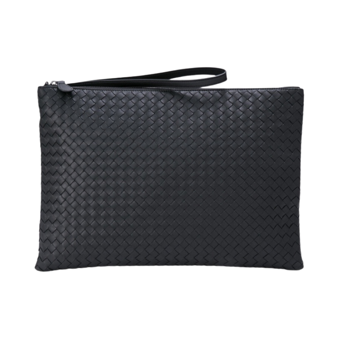 보테가 베네타 인트레치아토 스트랩 클러치 블랙(Bottega Veneta Intrecciato Strap Clutch Black)