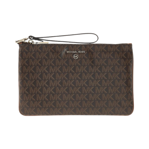 34S3GT9W3V252 Michael Kors Logo Clutch Brown Acorn
