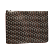 Goyard Senat GM Document Case Black Tan