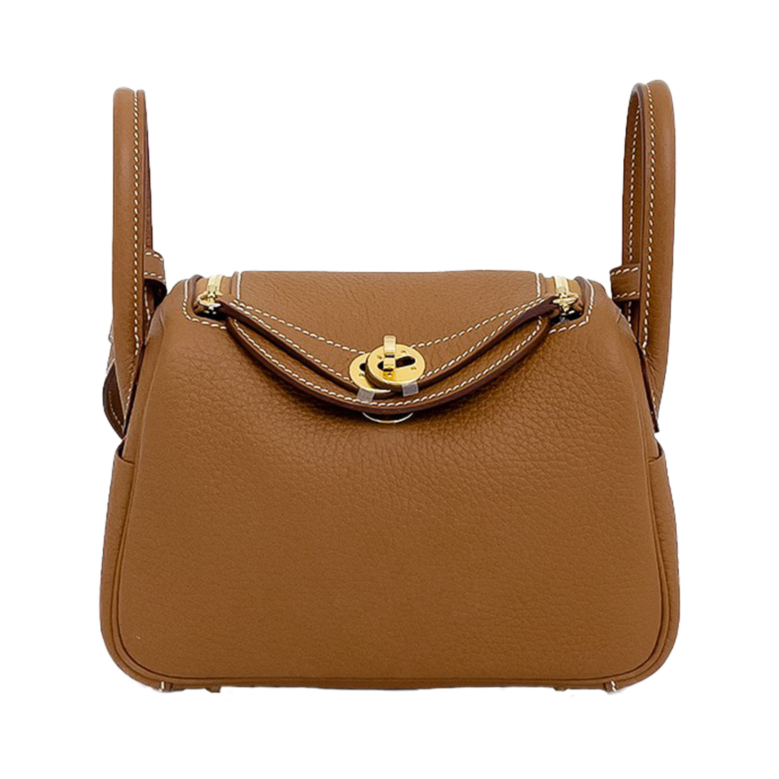 에르메스 미니린디19 카멜골드 금장 W각인