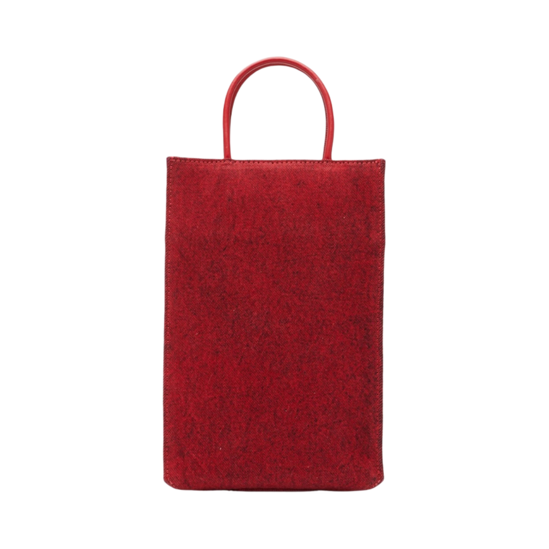 디젤 DSL 쇼퍼 3D 미디움 토트백 인 데님 레더 레드(Diesel DSL Shopper 3D Medium Tote Bag in Denim and Leather Red) - 3