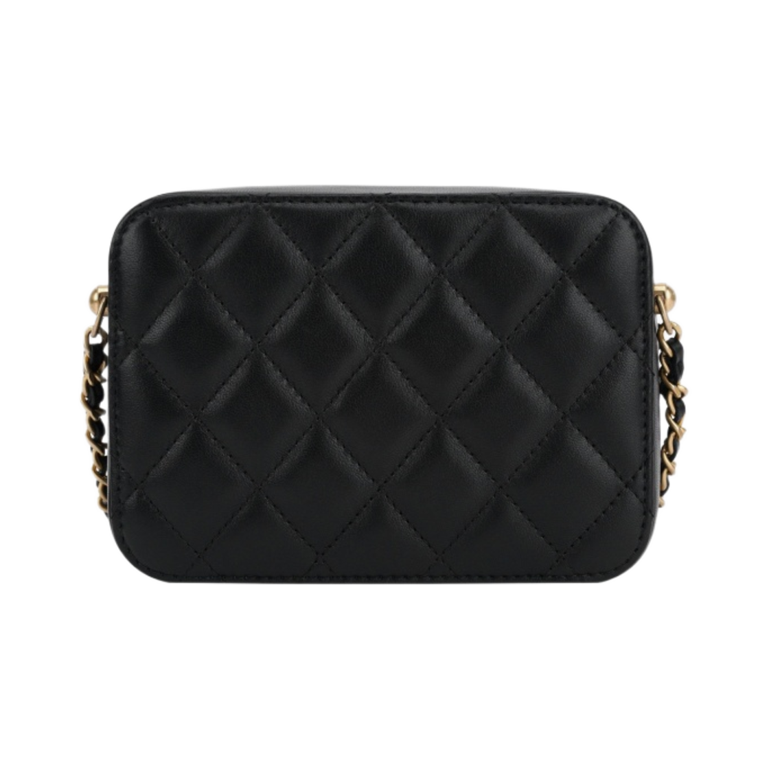 샤넬 체인 스몰 스퀘어 미니백 램스킨 & 골드 메탈 블랙(Chanel Clutch with Chain Small Square Mini Bag Lambskin & Gold Black) - 2