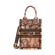 Dior Mini Dior Book Tote Phone Bag Powder Pink Dior Jardin Magique Embroidery