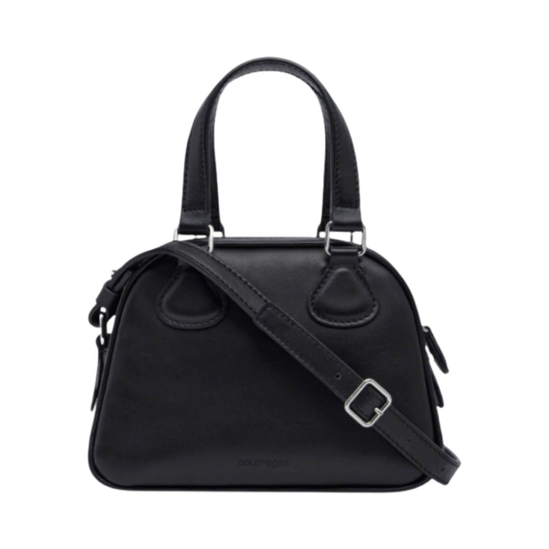 꾸레쥬 미니 레더 볼링백 블랙(Courreges Mini Leather Bowling Bag Black) - 2