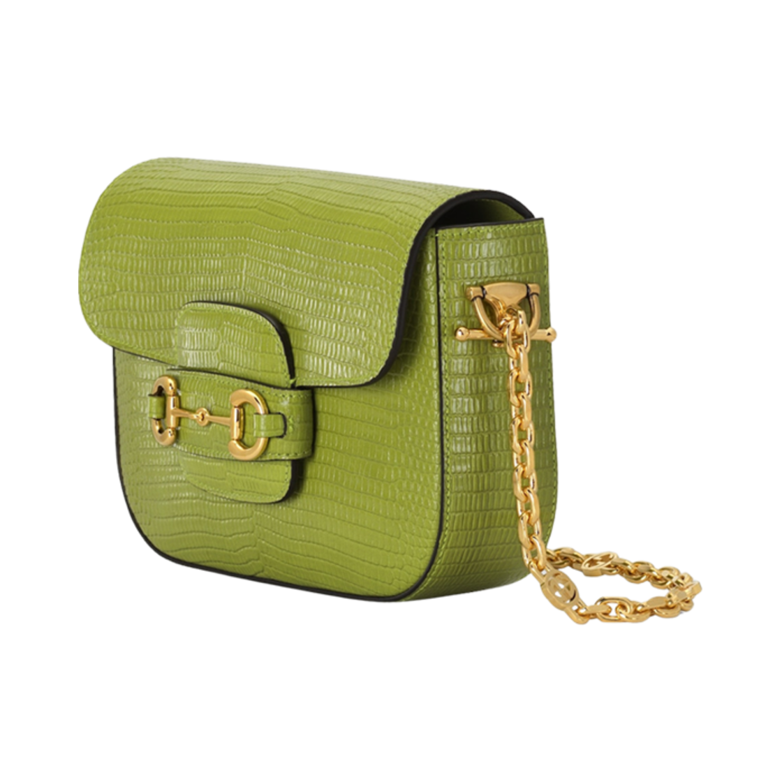 구찌 홀스빗 1955 리자드 미니백 파스텔 그린(Gucci Horsebit 1955 Lizard Mini Bag Pastel Green) - 2