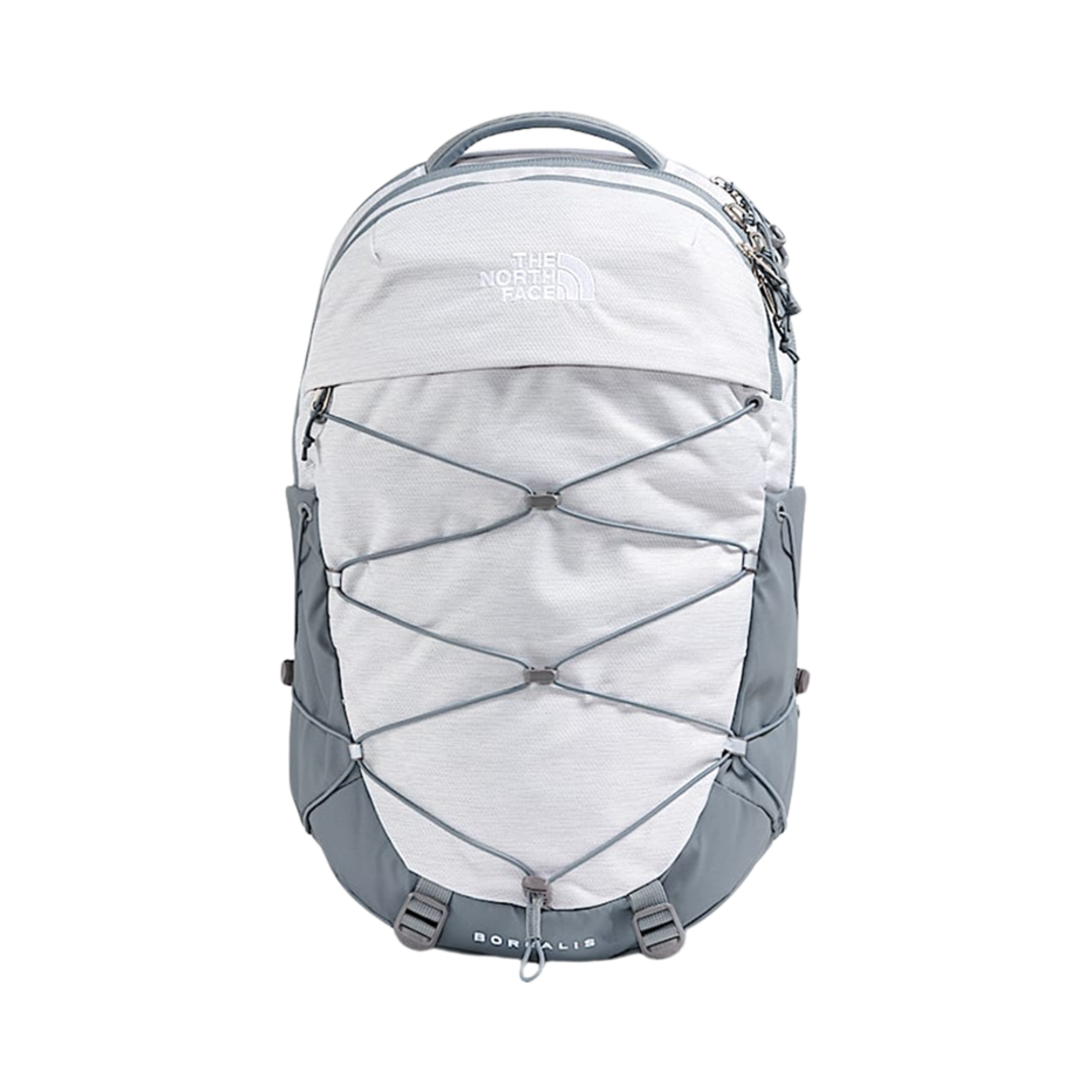 NF0A52SI54C The North Face Borealis Backpack TNF White Metallic Melange Mid Gray