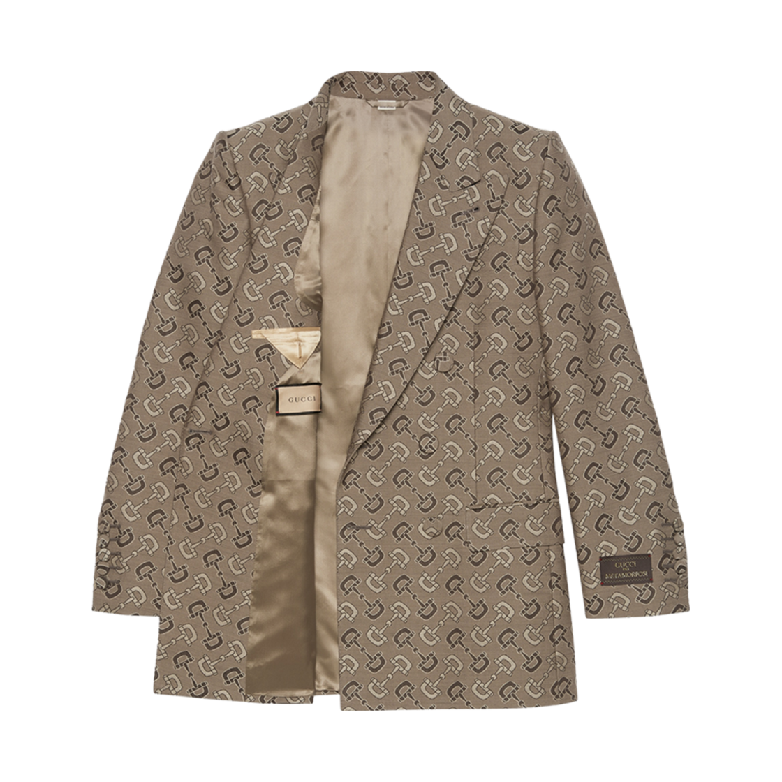 구찌 맥시 홀스빗 코튼 자켓 베이지 브라운(Gucci Maxi Horsebit Cotton Jacket Beige Brown) - 2