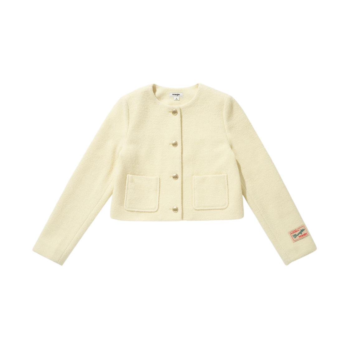 WR2404JK51IV (W) Wrangler Wool Cropped Jacket Ivory