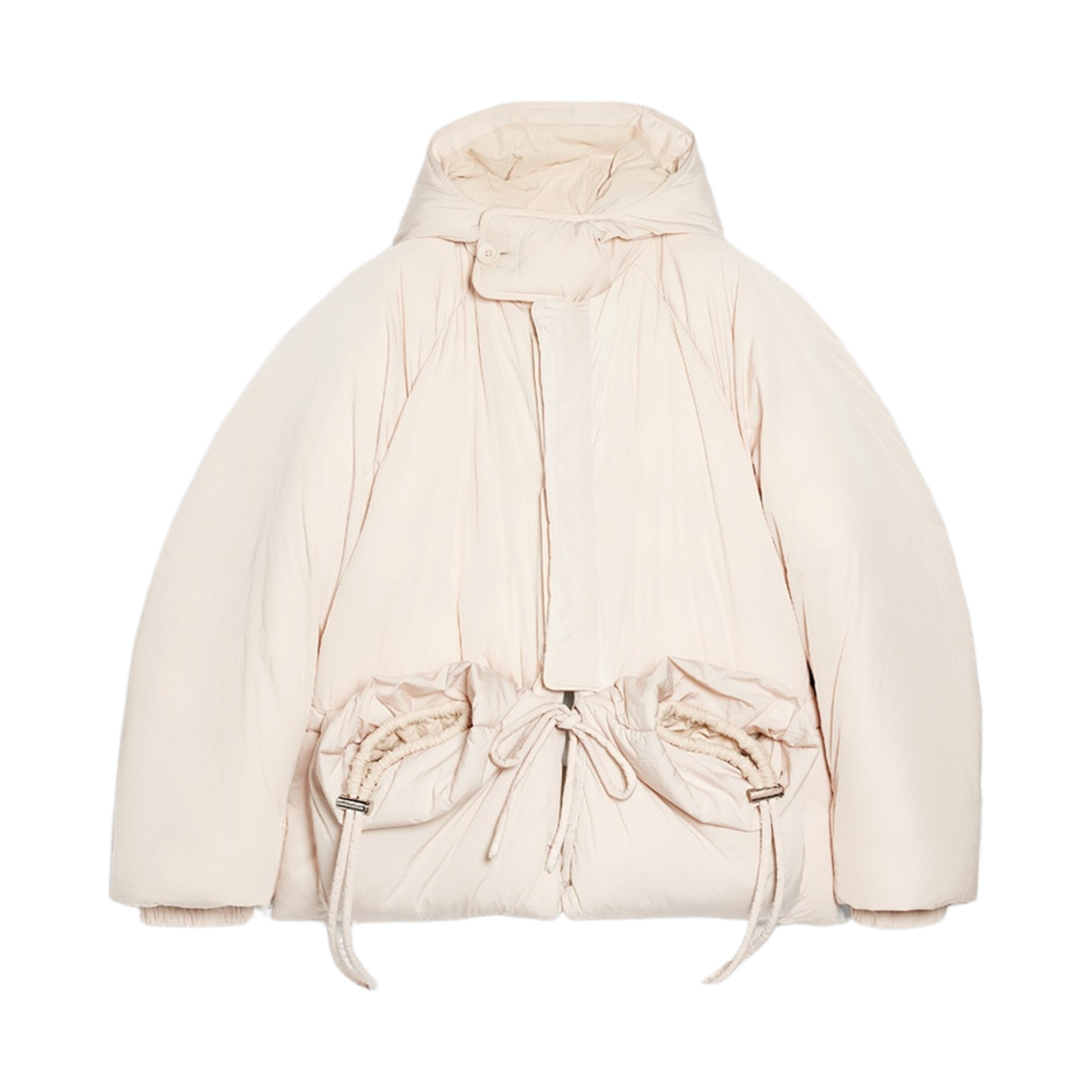 (W) 자크뮈스 라 두둔 카풀로 퍼피 포켓 퍼퍼 오프 화이트((W) Jacquemus La Doudoune Capullo Puffy Pocket Puffer Off White)