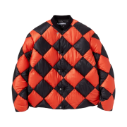 Neighborhood Checker Down Jacket Orange