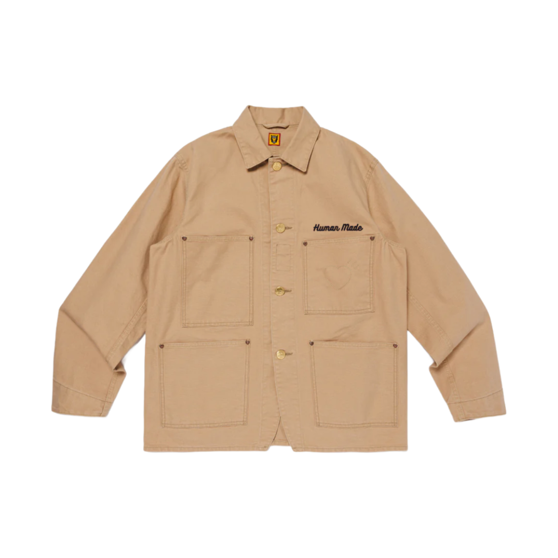 HM28JK013 Human Made Washed Duck Coverall Jacket Beige