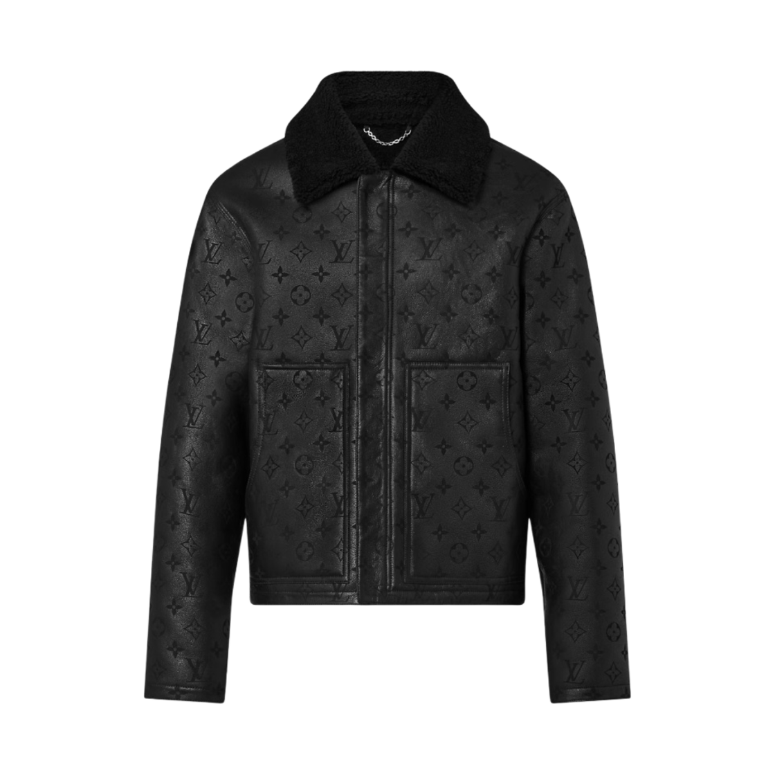 루이비통 모노그램 엠보스 셔링 자켓 블랙(Louis Vuitton Monogram Embossed Shearling Jacket black)