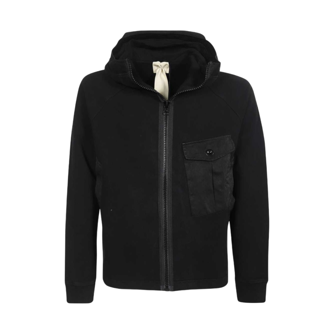 텐씨 가먼트 다이드 지퍼 후드 블랙(Ten C Garment Dyed Zipped Hoodie Black)