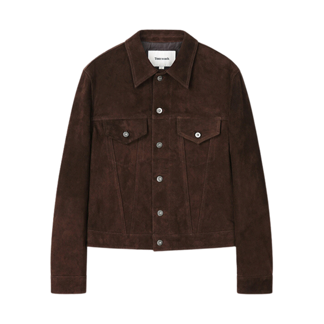 토니웩 스웨이드 크롭 트러커 다크 브라운(Tonywack Suede Cropped Trucker Dark Brown)