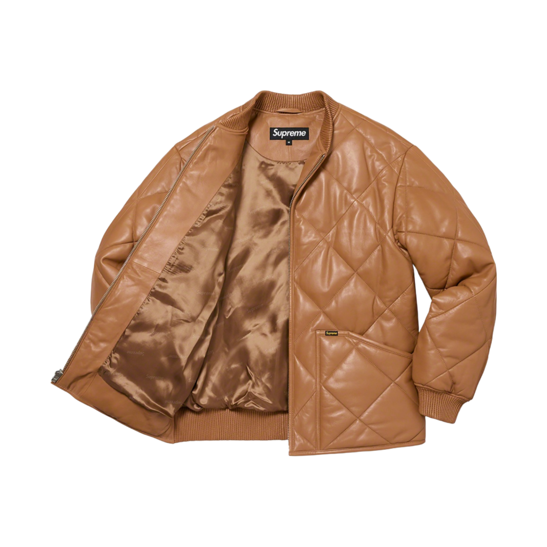 슈프림 퀼티드 레더 워크 자켓 탄 - 22FW(Supreme Quilted Leather Work Jacket Tan - 22FW) - 2