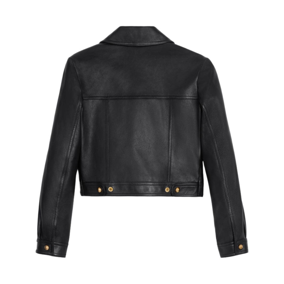 (W) 셀린느 스트레이트 컷 네오 블루종 자켓 소프트 램스킨 블랙((W) Celine Straight-Cut Neo Blouson Jacket In Soft Lambskin Black) - 2