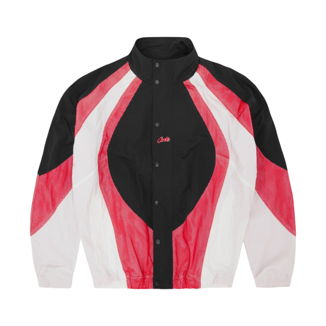 코르테이즈 버티고 쇼쿠 자켓 블랙 레드(Corteiz Vertigo Shuku Jacket Black Red)