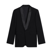 (W) Celine Classic Tux Jacket in Mohair Silk Black