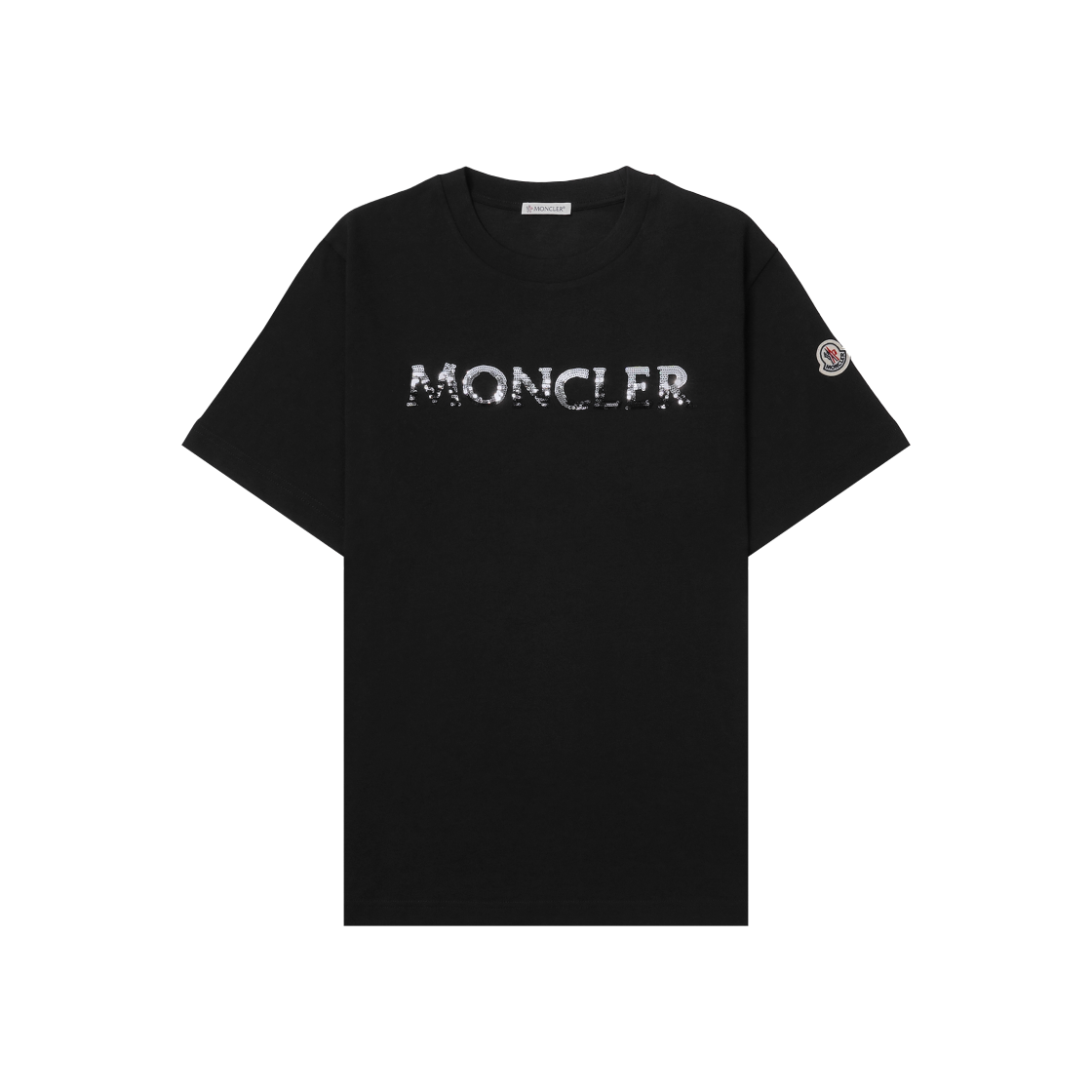 I2-093-8C00028-829HP-999 (W) Moncler Sequin Logo T-Shirt Black - 23FW