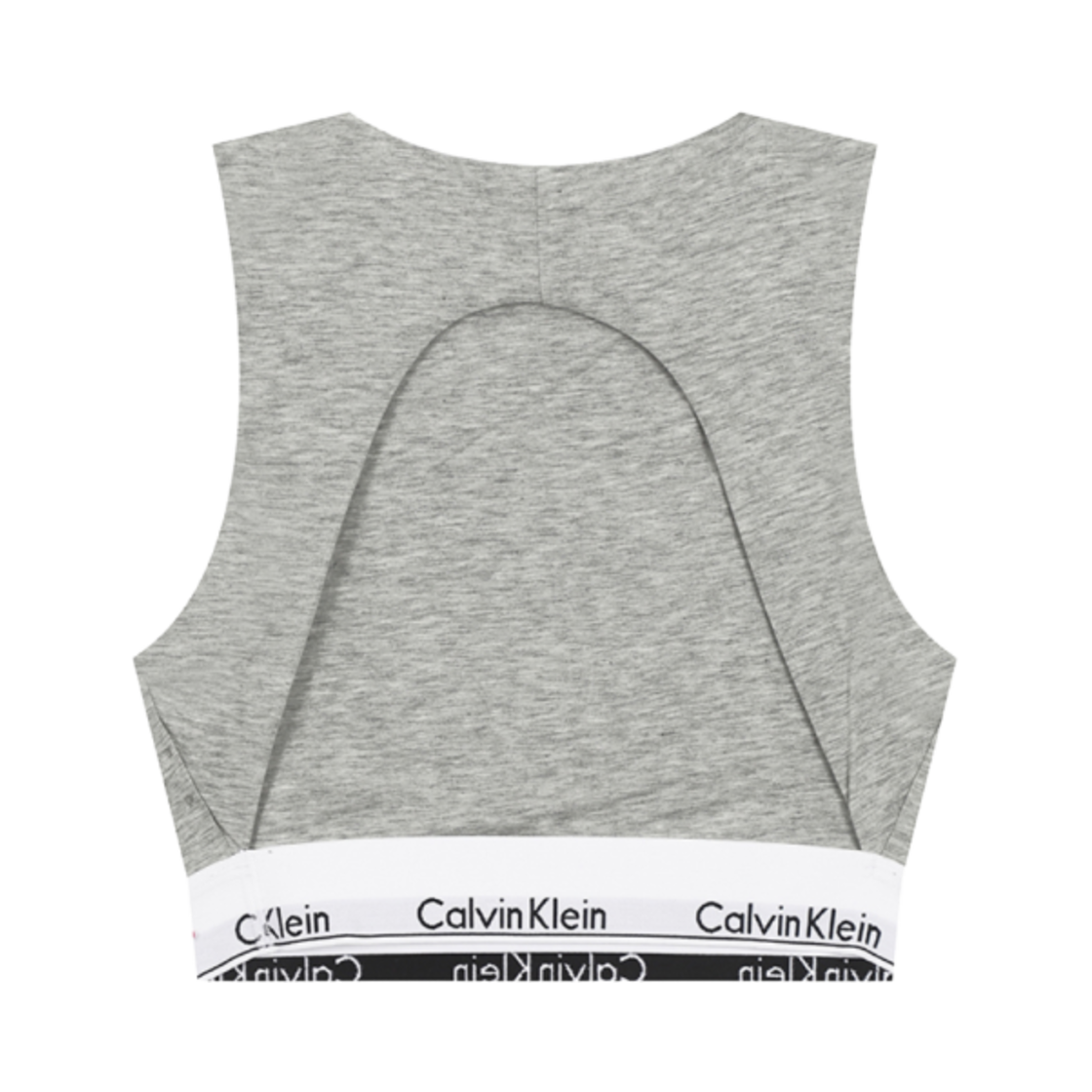(W) 캘빈 클라인 오픈 백 언라인드 브라렛 그레이 헤더((W) Calvin Klein Open Back Unlined Bralette Grey Heather) - 2