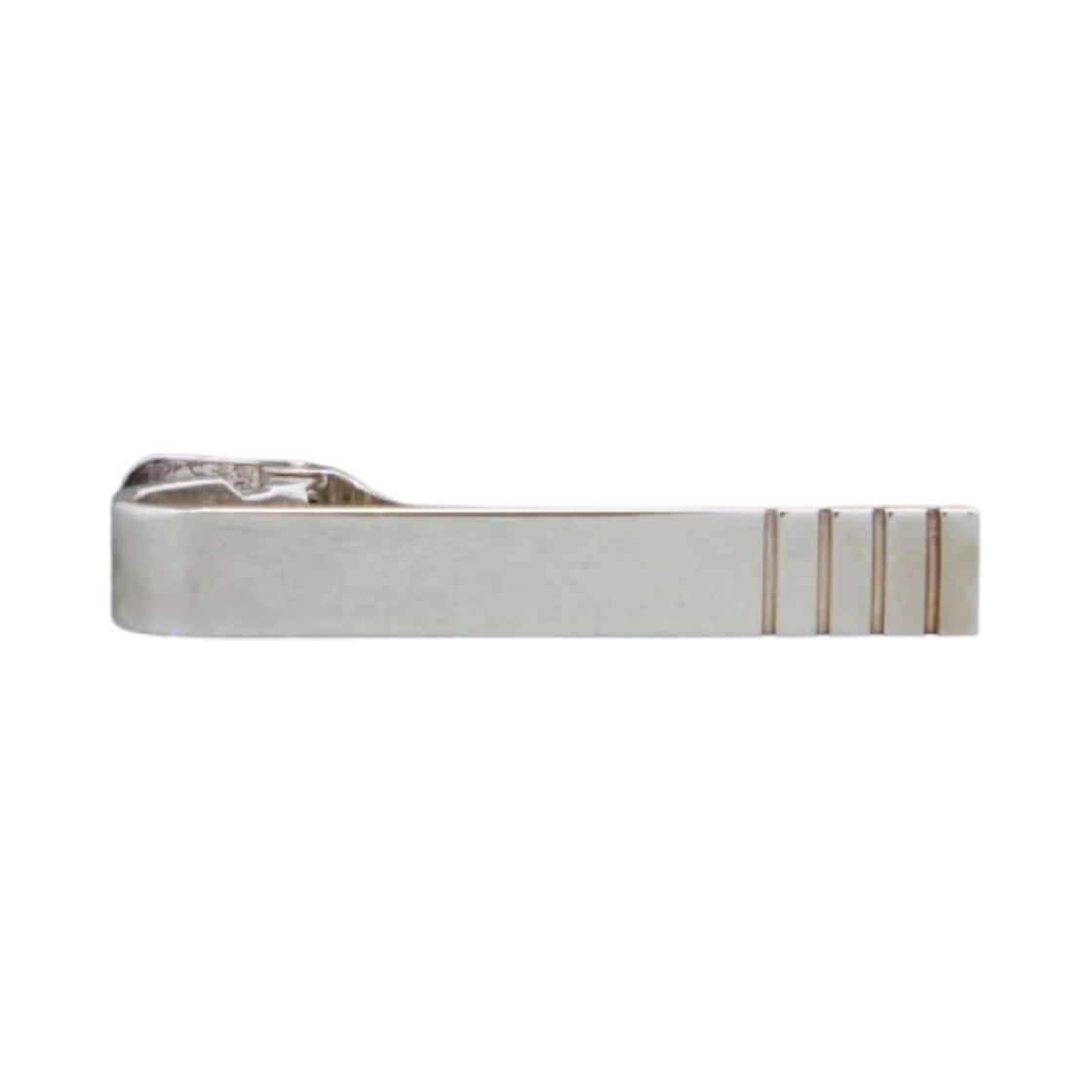 MZT001A-00002-045 Thom Browne 4-Bar Long Tie Bar Sterling Silver