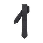 Waviness Atrium Wool Slim Tie Charcoal Check