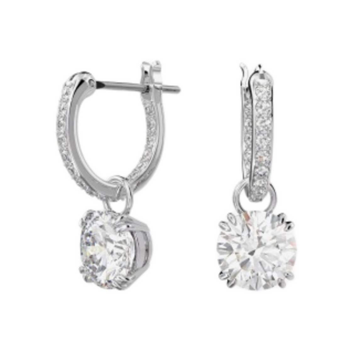 (W) 스와로브스키 콘스텔라 드롭 이어링 화이트 로듐 플래팅((W) Swarovski Constella Drop Earrings White Rhodium Plated)