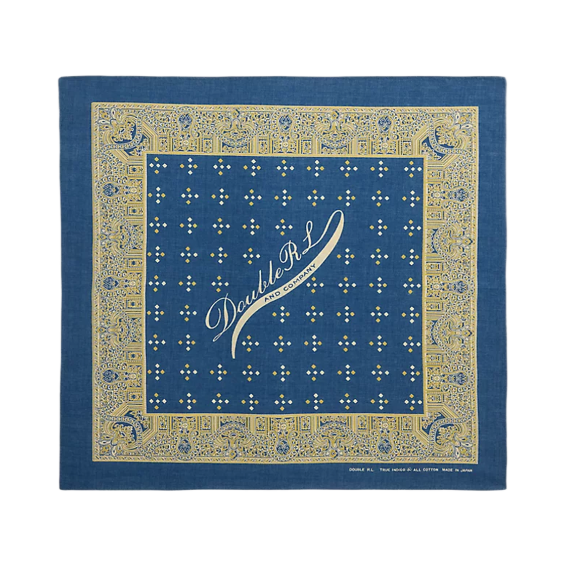 더블알엘 로고 인디고 코튼 반다나 인디고 크림(Double RL Logo Indigo Cotton Bandana Indigo Cream) - 1