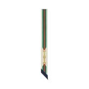 (W) Gucci Interlocking G Horsebit Print Silk Neck Bow Green Red Navy