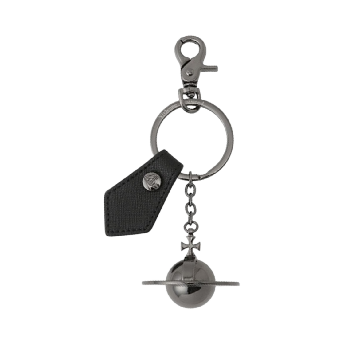 비비안 웨스트우드 사피아노 3D 오브 키링 건메탈 블랙(Vivienne Westwood Saffiano 3D Orb Keyring Gunmetal Black) - 1
