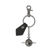 Vivienne Westwood Saffiano 3D Orb Keyring Gunmetal Black