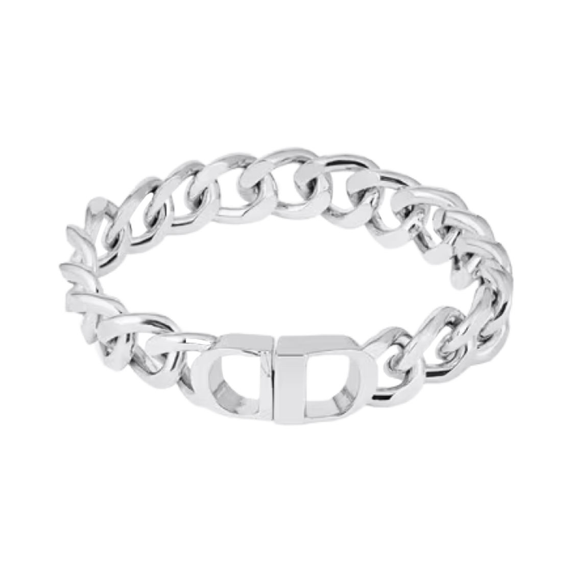 디올 CD 아이콘 체인 링크 브레이슬릿 실버 피니쉬 브래스(Dior CD Icon Chain Link Bracelet Silver Finish Brass) - 1