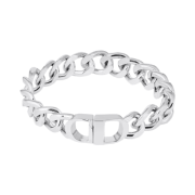 Dior CD Icon Chain Link Bracelet Silver Finish Brass