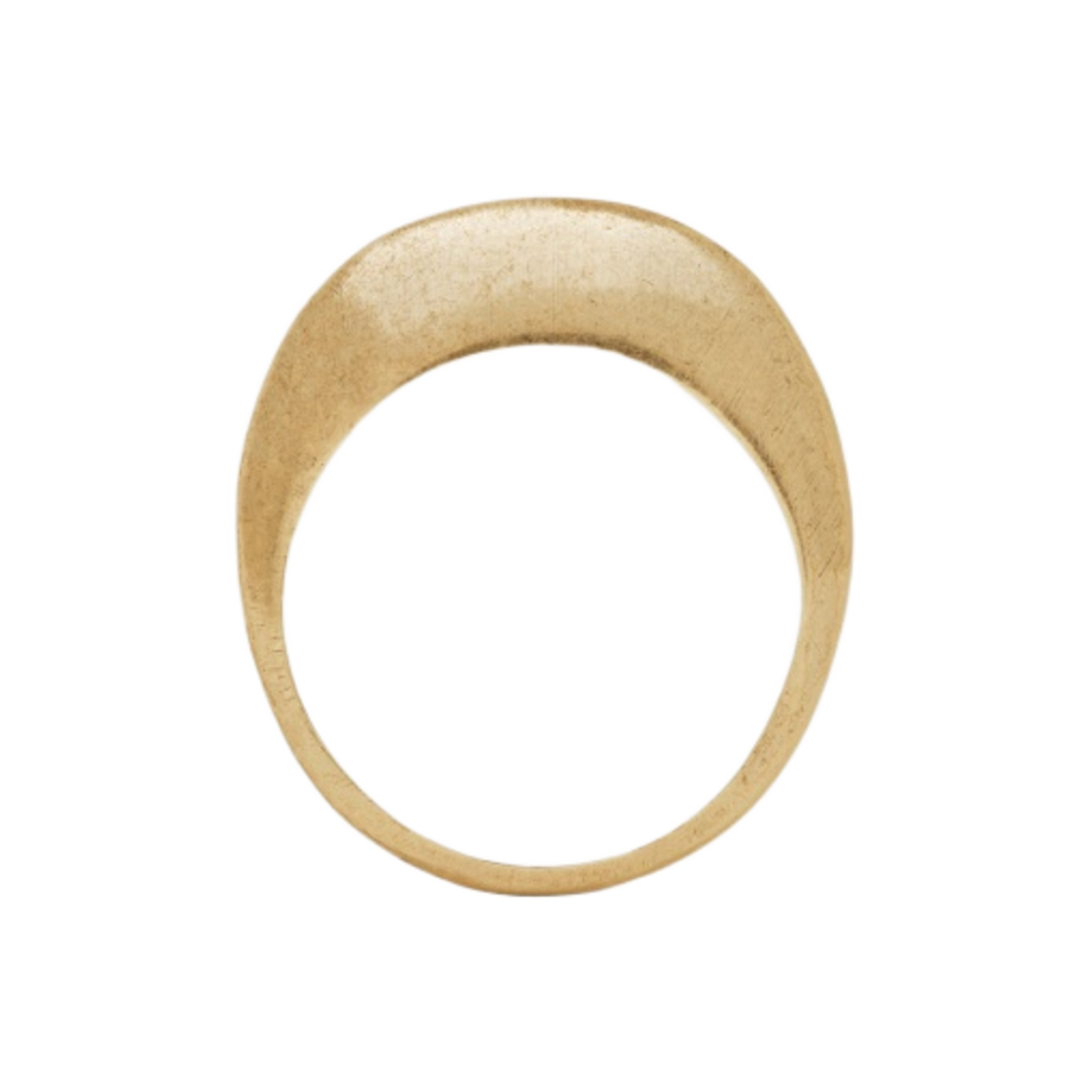(W) 생로랑 미디움 범피 링 메탈 에이지드 골드((W) Saint Laurent Medium Bumpy Ring In Metal Aged Gold) - 1