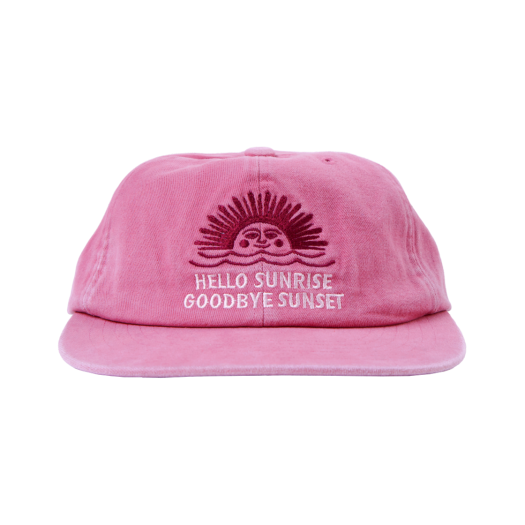 HS51CA620PI Hello Sunrise 90s Logo 6Panel Cap Pink