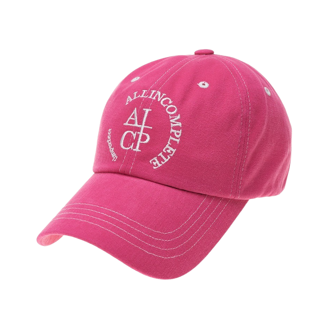 올인컴플리트 라운드 로고 볼캡 마젠타