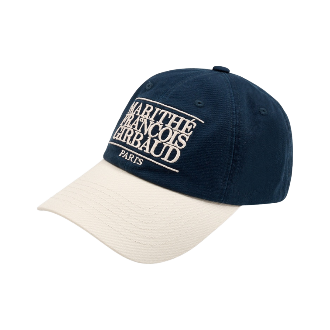 마리떼 프랑소와 저버 클래식 로고 6-패널 컬러 블록 캡 아이보리(Marithe Francois Girbaud Classic Logo 6-Panel Color Block Cap Ivory)