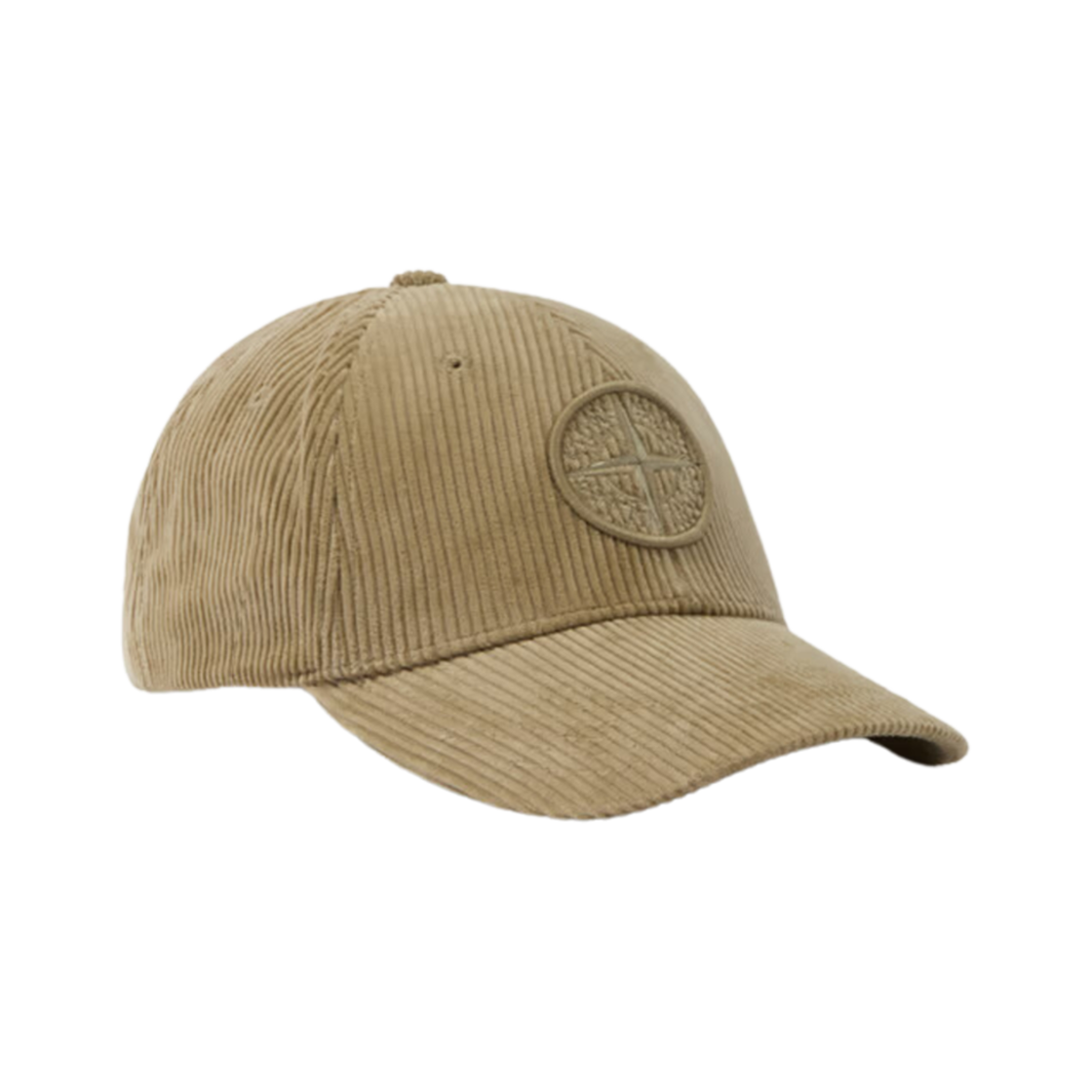 811599662-V0094 Stone Island 99662 Organic Cotton Corduroy 800 6-Panel Cap with Adjustable Strap Biscuit - 24FW
