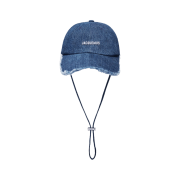 Jacquemus La Casquette Artichaut Fringe Baseball Cap Blue