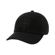 Stone Island 99660 Embroidered Logo Ball Cap Black - 24FW